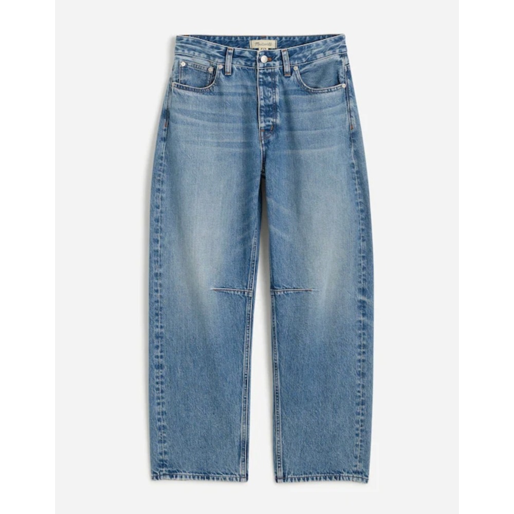 Madewell Womens The Curvy Darted Barrel Leg Jean Size 32 Blue - Picture 1 of 16